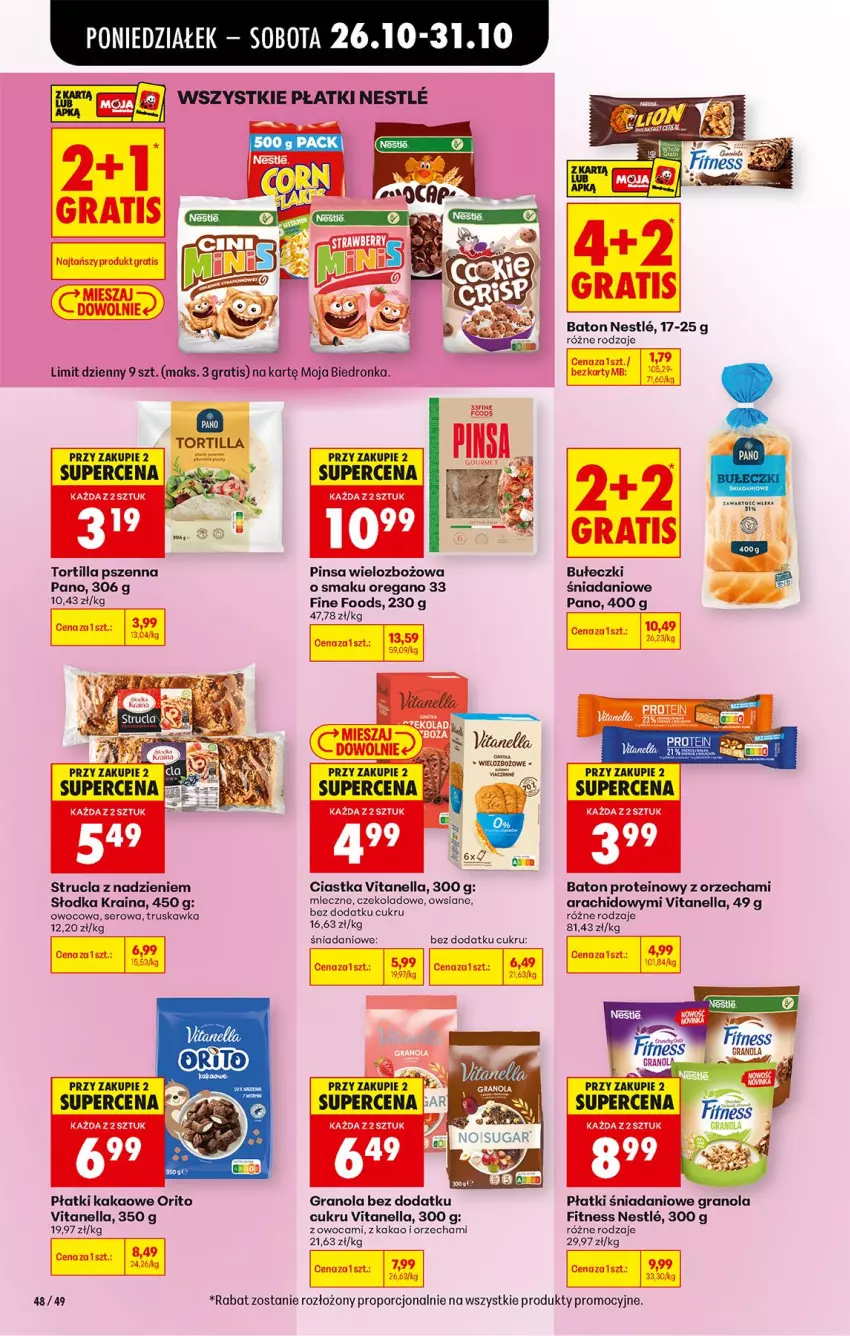Gazetka promocyjna Biedronka - Od Poniedziałku - ważna 26.10 do 31.10.2026 - strona 70 - produkty: Baton, Bułeczki, Ciastka, Danio, Gra, Granola, Kakao, LG, Por, Ser, Strucla, Tortilla