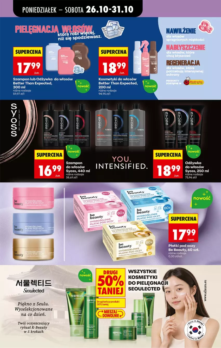 Gazetka promocyjna Biedronka - Od Poniedziałku - ważna 26.10 do 31.10.2026 - strona 82 - produkty: Odżywka, Syoss, Szampon