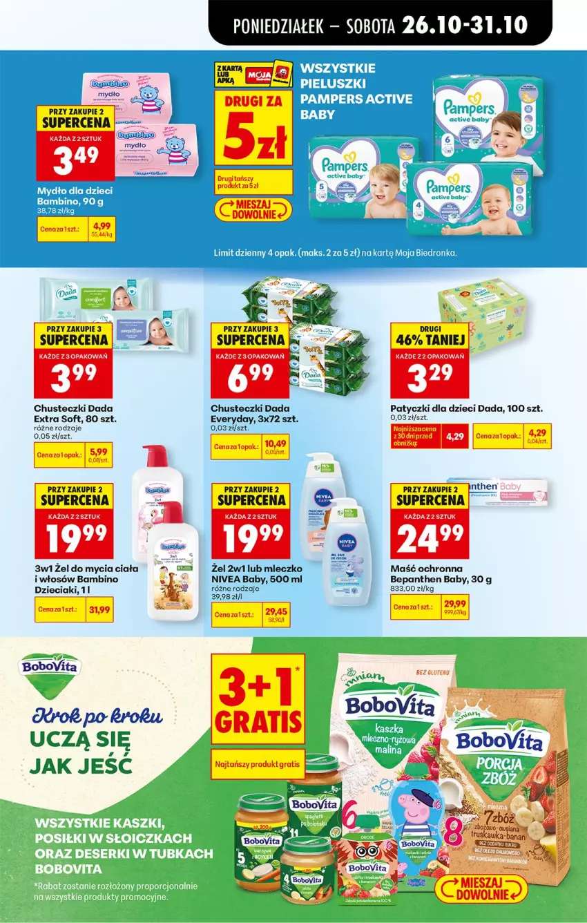 Gazetka promocyjna Biedronka - Od Poniedziałku - ważna 26.10 do 31.10.2026 - strona 85 - produkty: Bepanthen, Chusteczki, Dada, Dzieci, Fa, Gra, Mleczko, Nivea, Nivea Baby