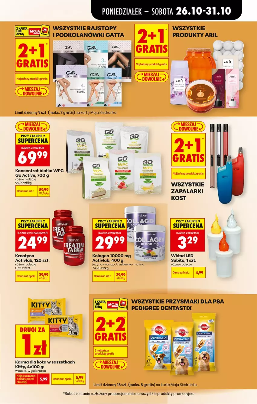 Gazetka promocyjna Biedronka - Od Poniedziałku - ważna 26.10 do 31.10.2026 - strona 89 - produkty: Activia, Gala, Gatta, Gra, Kolagen, Mango, Pedigree, Por, Przysmaki, Rajstopy, Sos, Top