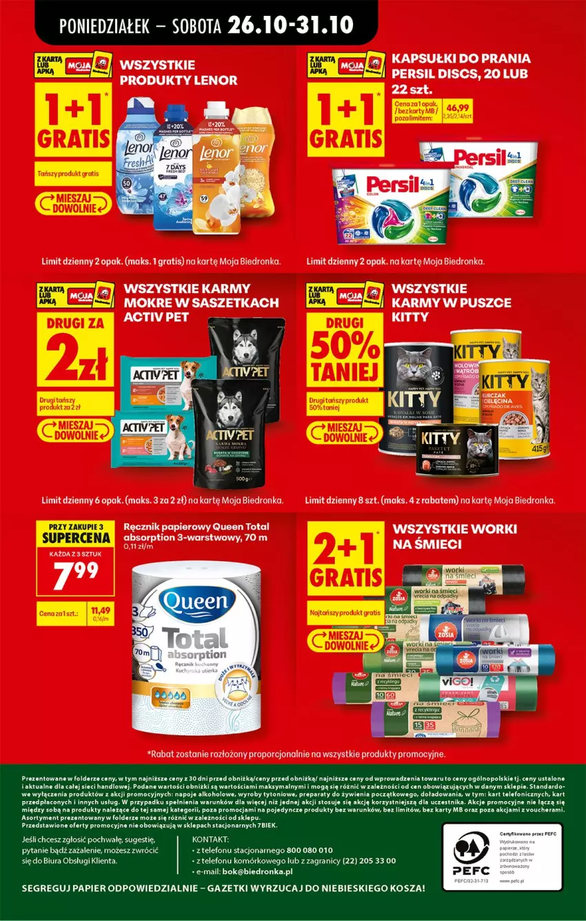 Gazetka promocyjna Biedronka - Od Poniedziałku - ważna 26.10 do 31.10.2026 - strona 97 - produkty: Fa, Gra, Kapsułki do prania, Kosz, Lenor, Napoje, Papier, Persil, Por, Ręcznik, Telefon