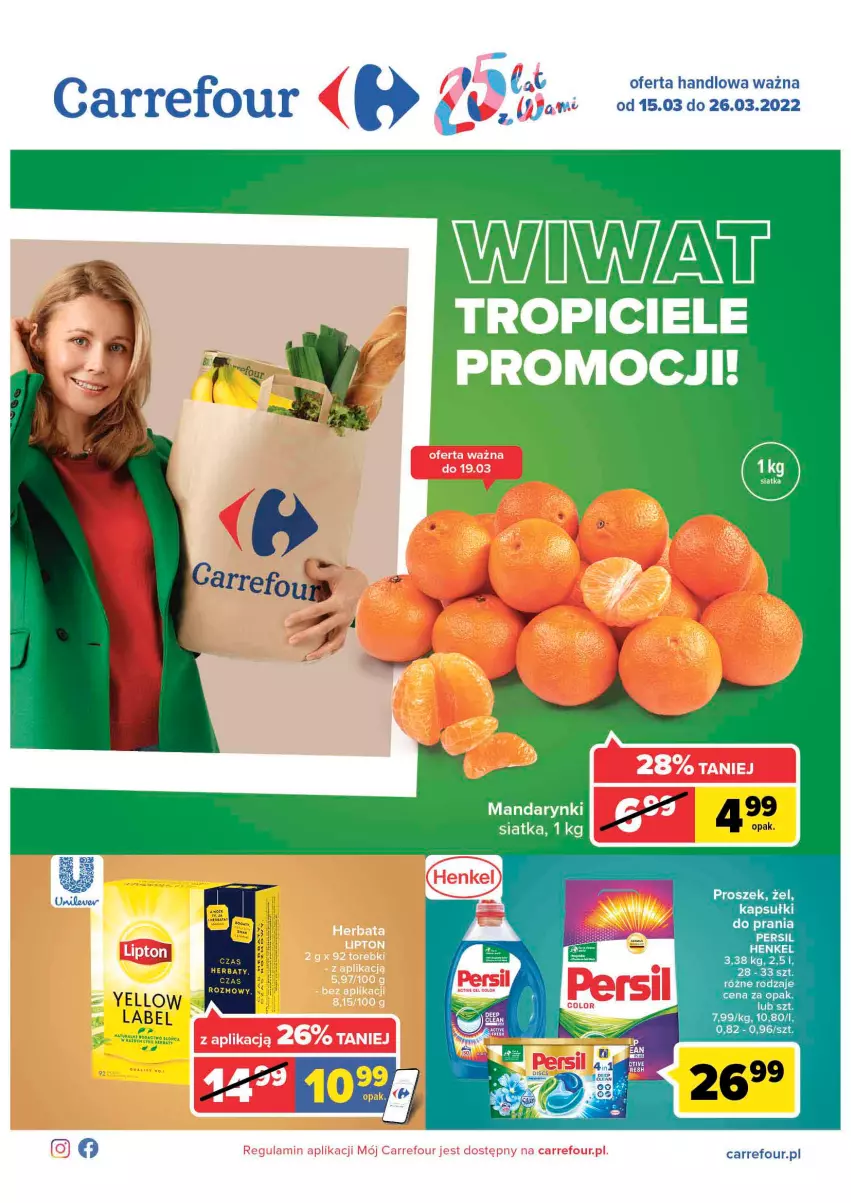 Gazetka promocyjna Carrefour - Gazetka Carrefour - ważna 15.03 do 26.03.2022 - strona 1 - produkty: Persil, Siatka