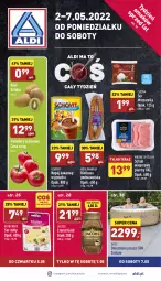 Gazetka promocyjna Aldi - Pełny katalog - Gazetka - ważna od 07.05 do 07.05.2022 - strona 1 - produkty: Mozzarella, Ser, Gra, Hofburger, Mięsne specjały, Kiwi, Kiełbasa podwawelska, Tera, Wawel, Schab wieprzowy, Burger, Jacobs, Kakao, Napój, Kiełbasa, Pomidory, Fa