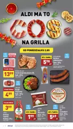 Gazetka promocyjna Aldi - Pełny katalog - Gazetka - ważna od 07.05 do 07.05.2022 - strona 4 - produkty: Mozzarella, Ketchup, Sok, Ser, Gin, Sokołów, Mięsne specjały, Kiełbasa podwawelska, Tera, Wawel, Schab wieprzowy, Camembert, Burger, Grill, Kiełbasa