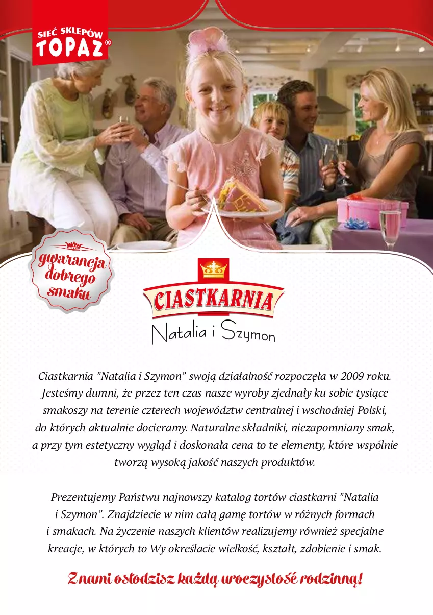 Gazetka promocyjna Topaz - Gazetka - ważna 13.09.2024 do 31.12.2025 - strona 2 - produkty: Ciastka, Dzieci, Kosz, Sok