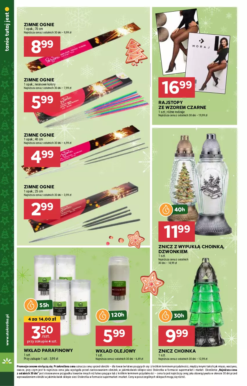 Gazetka promocyjna Stokrotka - Market - ważna 19.12 do 27.12.2024 - strona 28 - produkty: Choinka, Inka, Mięso, Olej, Owoce, Rajstopy, Top, Warzywa, Wkład olejowy, Znicz