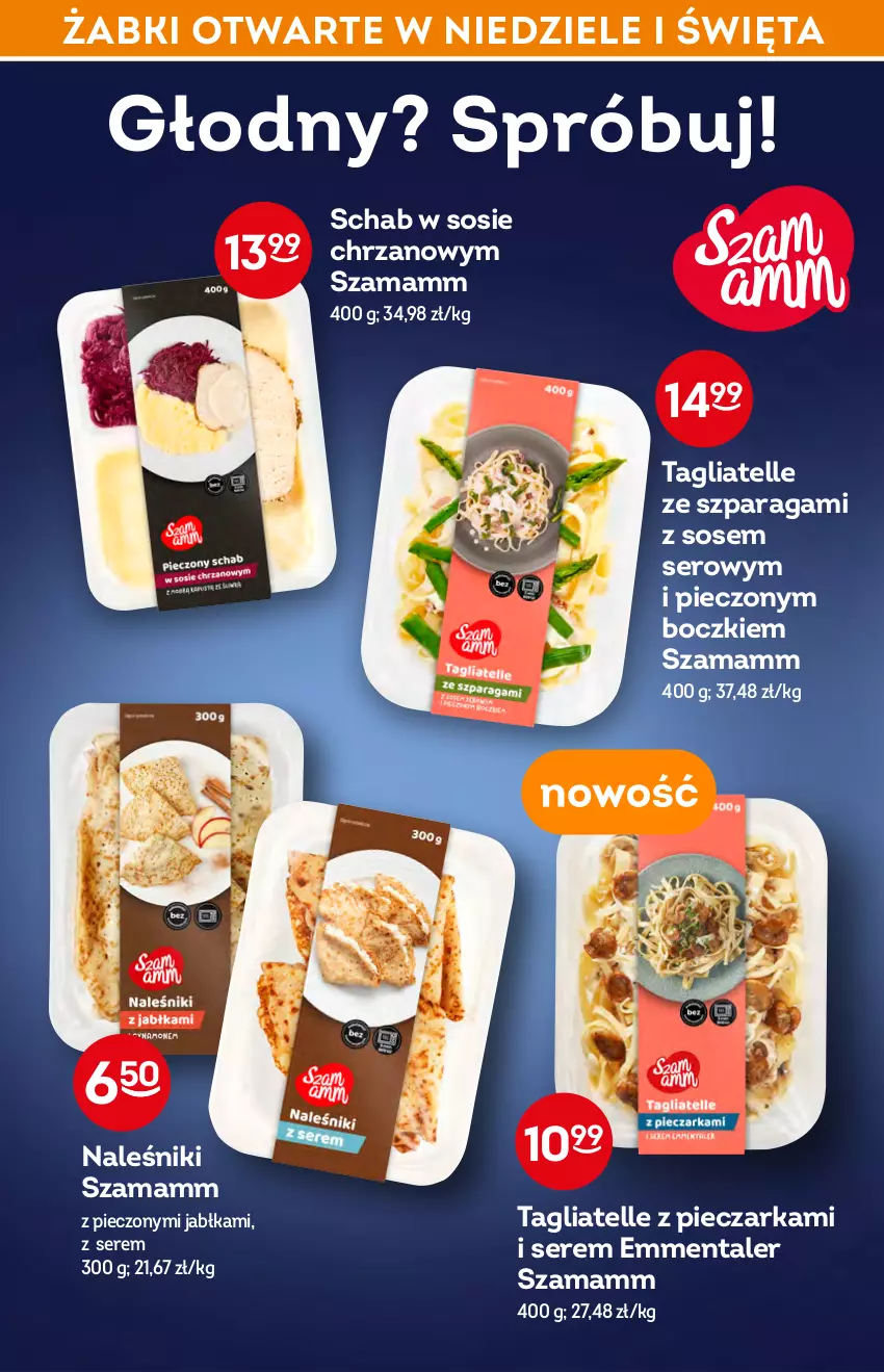 Gazetka promocyjna Żabka - ważna 20.04 do 26.04.2022 - strona 6 - produkty: Chrzan, Emmental, Jabłka, Naleśniki, Piec, Pieczarka, Ser, Sos, Tagliatelle