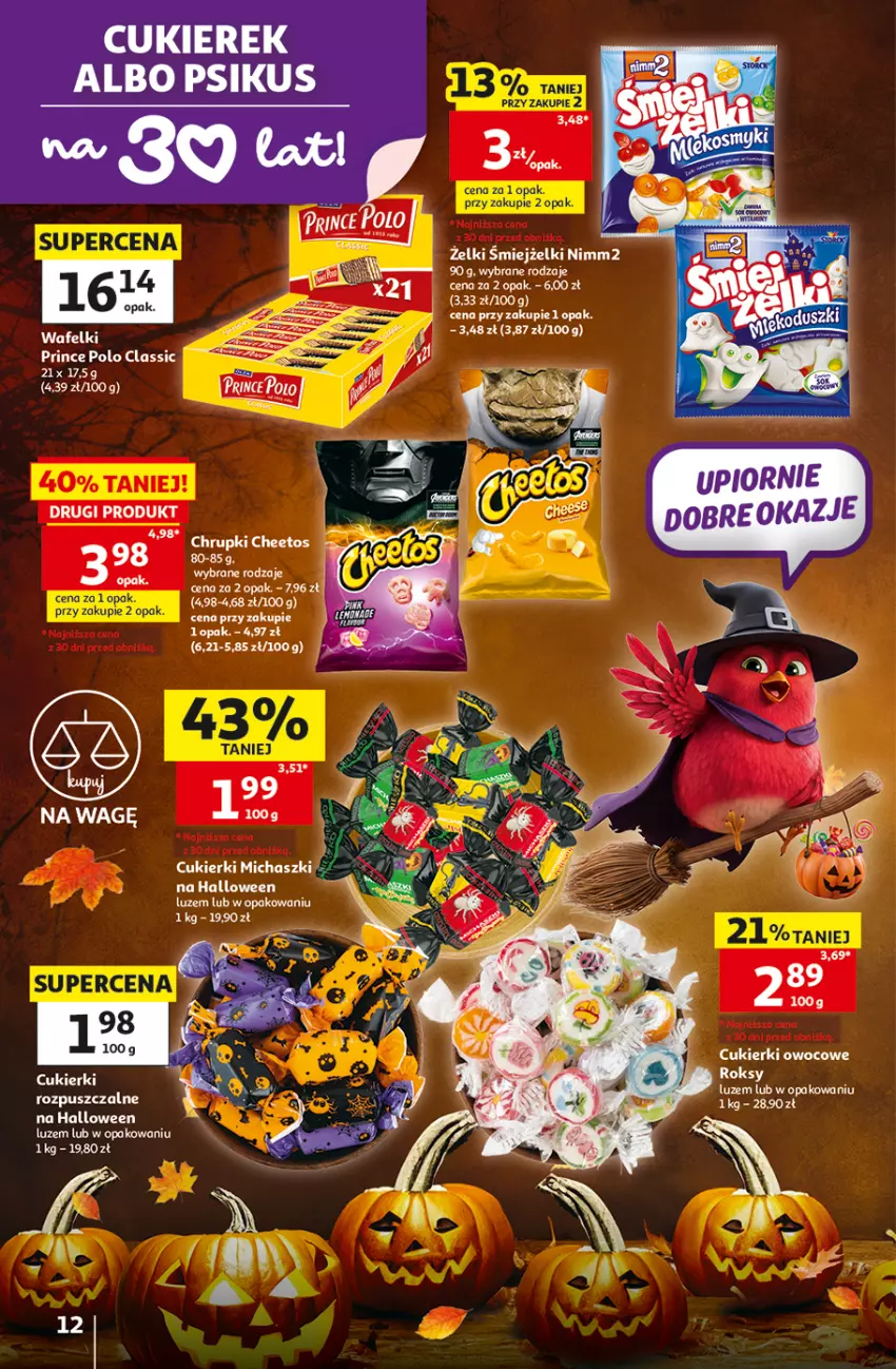 Gazetka promocyjna Auchan - 30 Lat Hipermarket - ważna 15.10 do 21.10.2026 - strona 12 - produkty: Cheetos, Cukier, Cukierki, Nimm2, Prince Polo