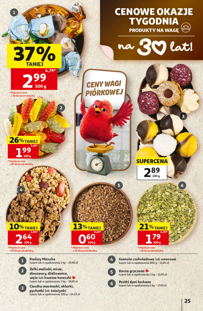 Gazetka promocyjna Auchan - 30 Lat Hipermarket - ważna 15.10 do 21.10.2026 - strona 25 - produkty: Ciastka, Dinozaur, Gra, Granola, Gry, Kasza, Kasza gryczana, Pestki dyni, Praliny