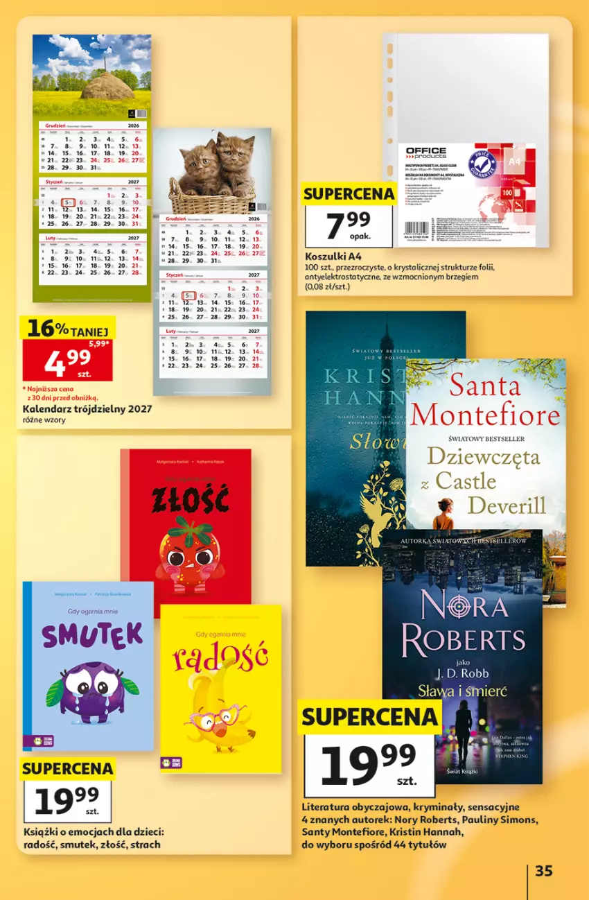 Gazetka promocyjna Auchan - 30 Lat Hipermarket - ważna 15.10 do 21.10.2026 - strona 35 - produkty: Dzieci, Kalendarz, Kosz, Literatura obyczajowa, Monte, Tera