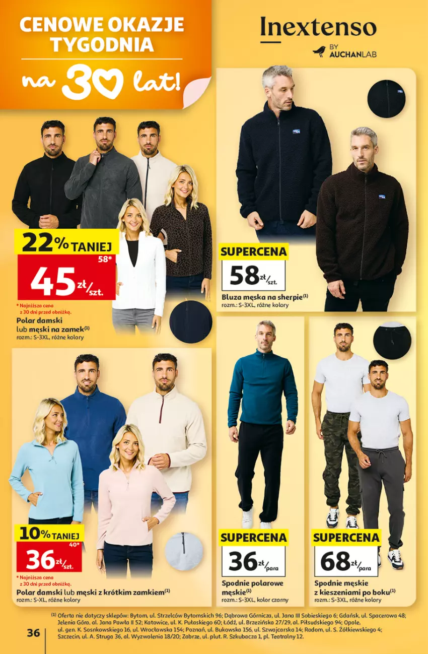 Gazetka promocyjna Auchan - 30 Lat Hipermarket - ważna 15.10 do 21.10.2026 - strona 36 - produkty: Acer, Bluza, Cars, Sos, Spodnie