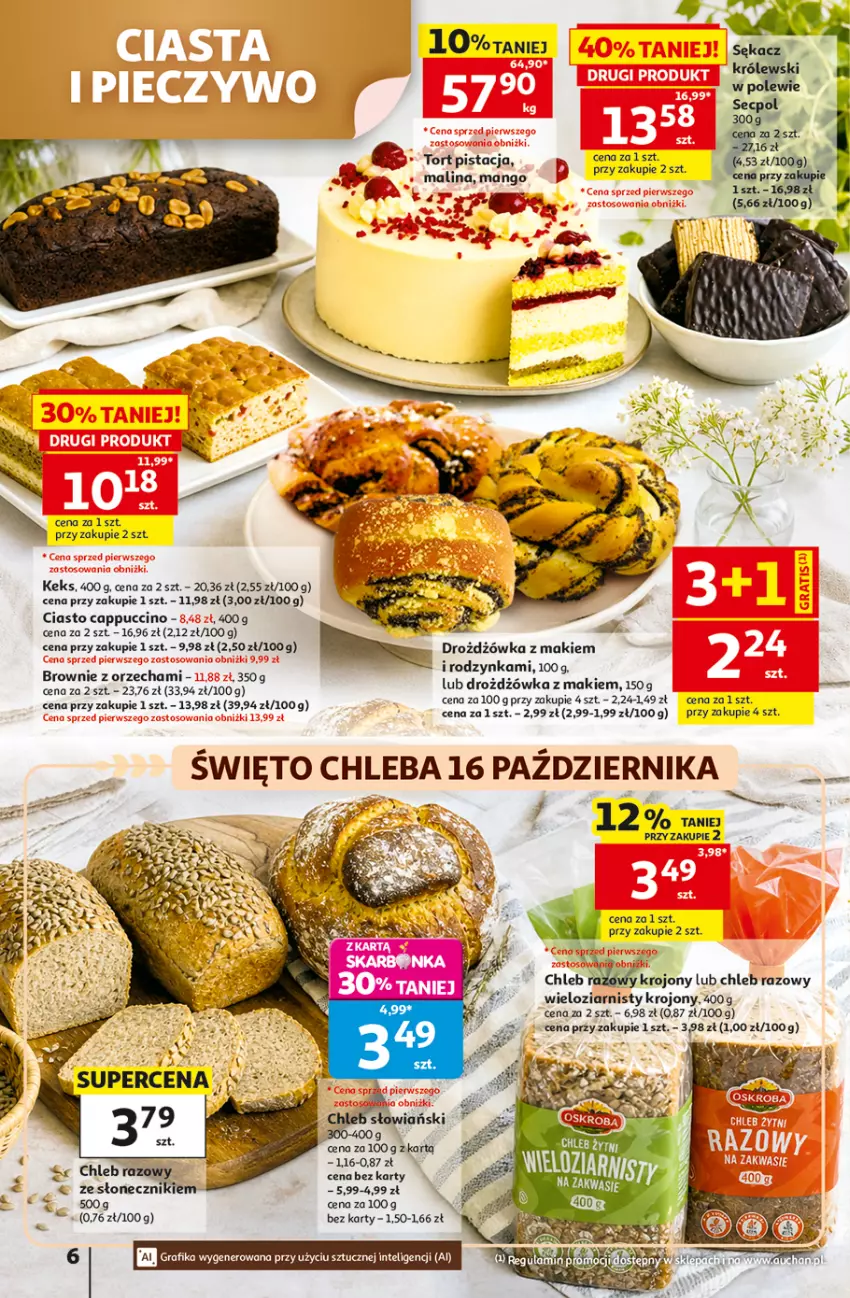 Gazetka promocyjna Auchan - 30 Lat Hipermarket - ważna 15.10 do 21.10.2026 - strona 6 - produkty: Brownie, Cappuccino, Chleb, Mango