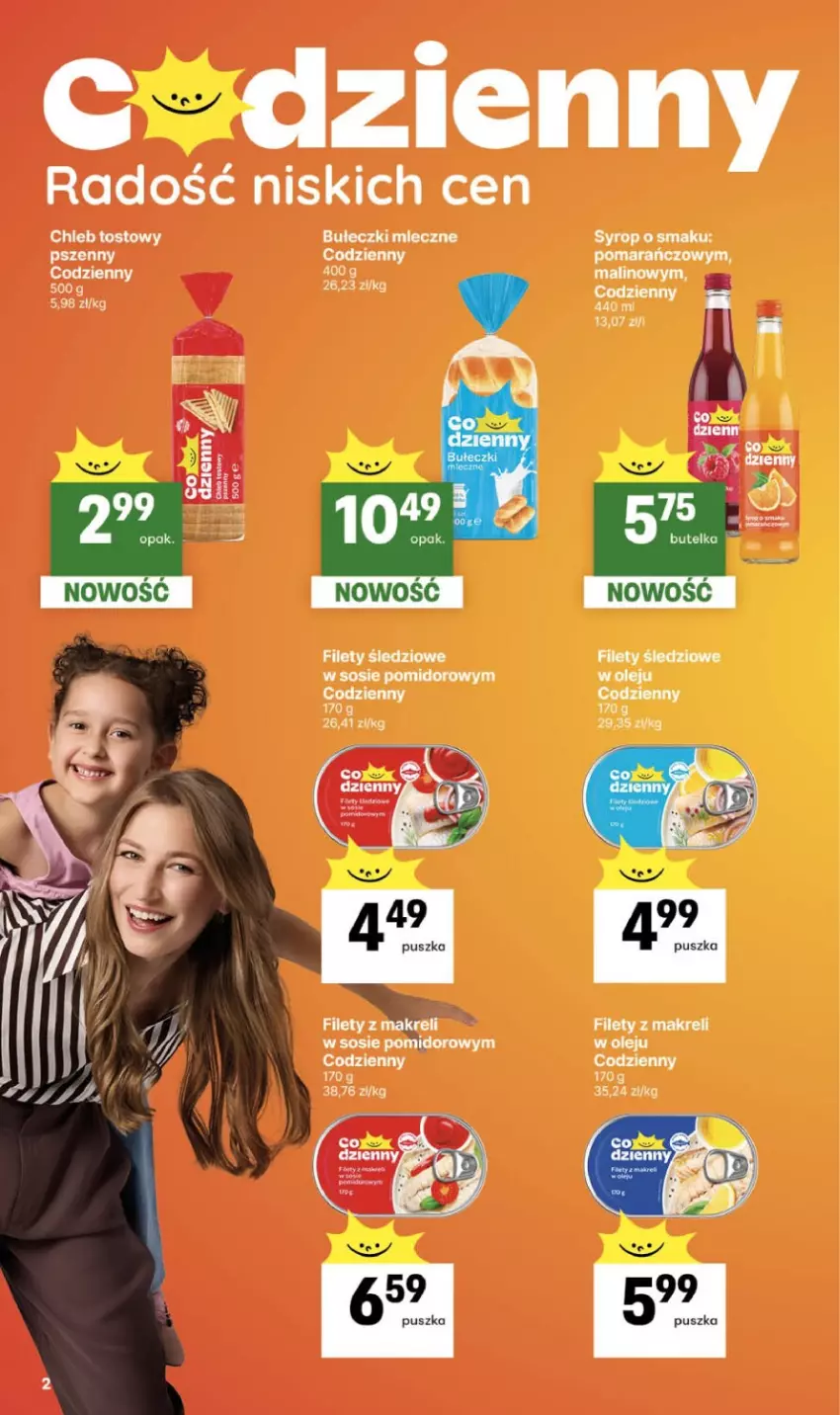 Gazetka promocyjna Delikatesy Centrum - Franczyza DC08 Czwartek - ważna 19.02 do 25.02.2026 - strona 2 - produkty: Bułeczki, Bułeczki mleczne, Sos, Syrop