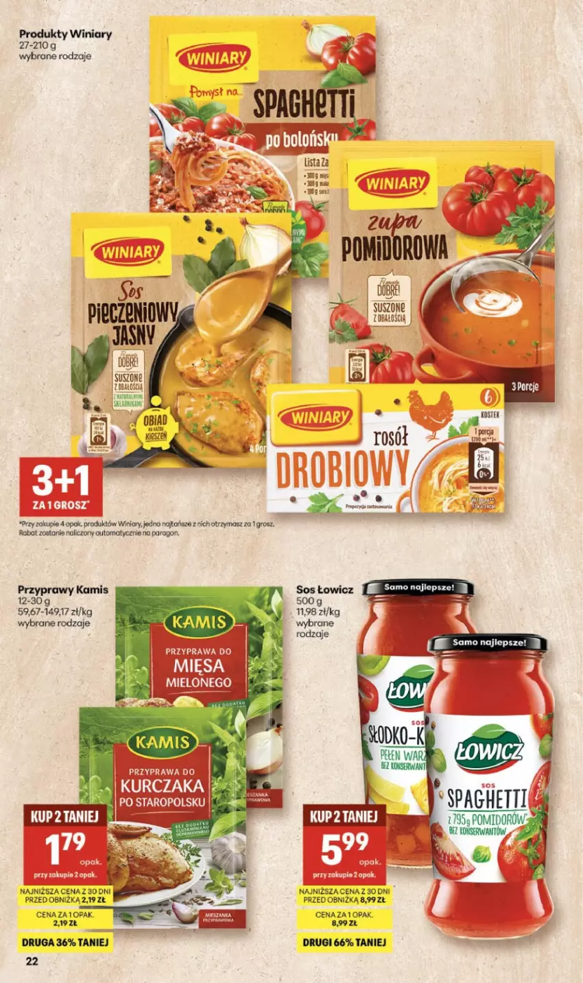 Gazetka promocyjna Delikatesy Centrum - Franczyza DC08 Czwartek - ważna 19.02 do 25.02.2026 - strona 22 - produkty: Kamis, Przyprawy, Sos, Winiary, Zupa