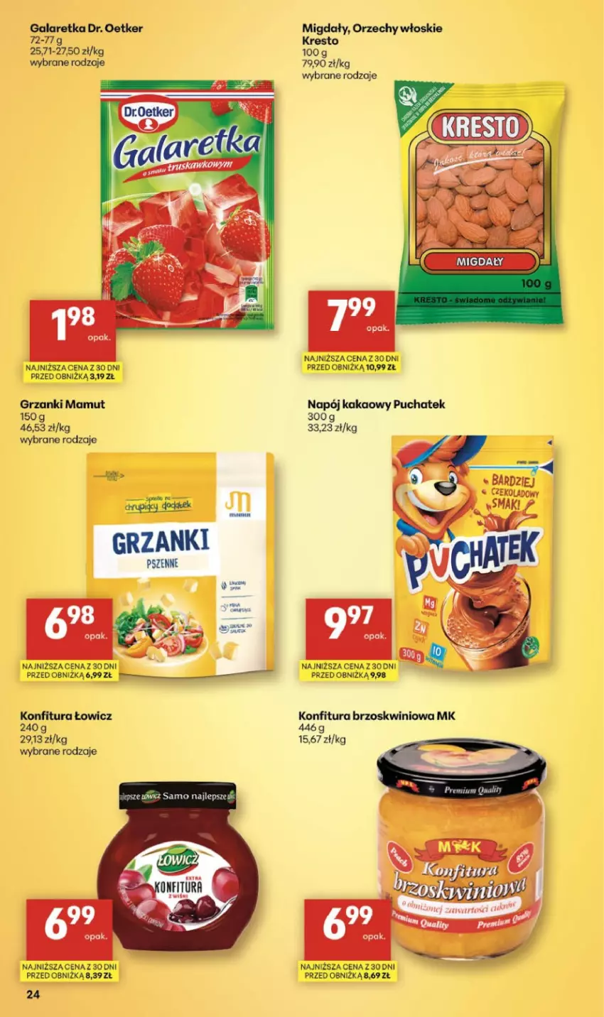 Gazetka promocyjna Delikatesy Centrum - Franczyza DC08 Czwartek - ważna 19.02 do 25.02.2026 - strona 24 - produkty: Dr. Oetker, Gala, Galaretka, Kakao, Konfitura, Migdały, Napój, Orzechy włoskie