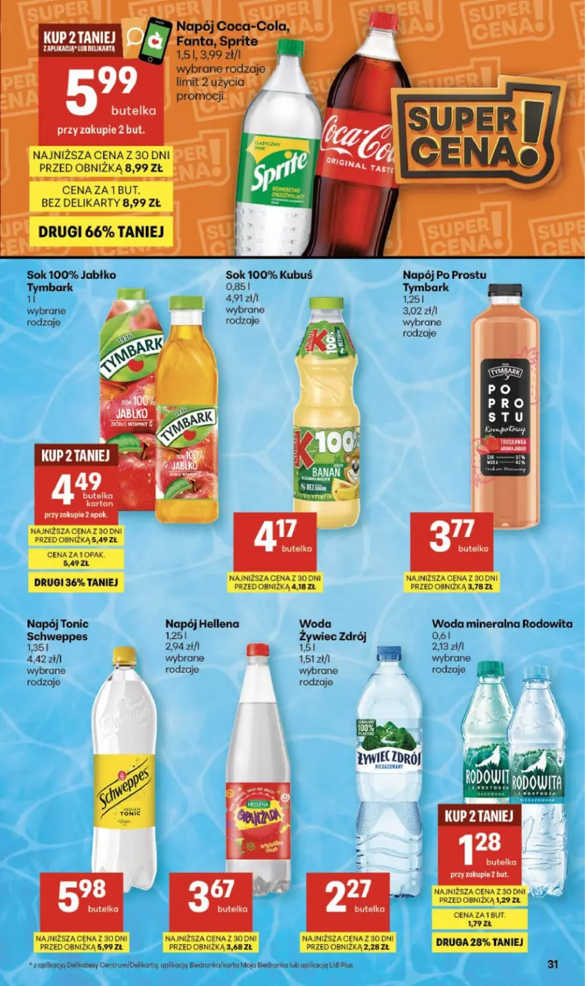 Gazetka promocyjna Delikatesy Centrum - Franczyza DC08 Czwartek - ważna 19.02 do 25.02.2026 - strona 31 - produkty: Hellena, Koc, Kubuś, Napój, Rum, Sok, Tymbark, Woda, Woda mineralna