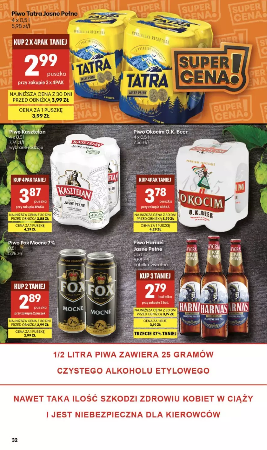 Gazetka promocyjna Delikatesy Centrum - Franczyza DC08 Czwartek - ważna 19.02 do 25.02.2026 - strona 32 - produkty: Gra, Kasztelan, Koc, Okocim, Piec, Piwa, Piwo