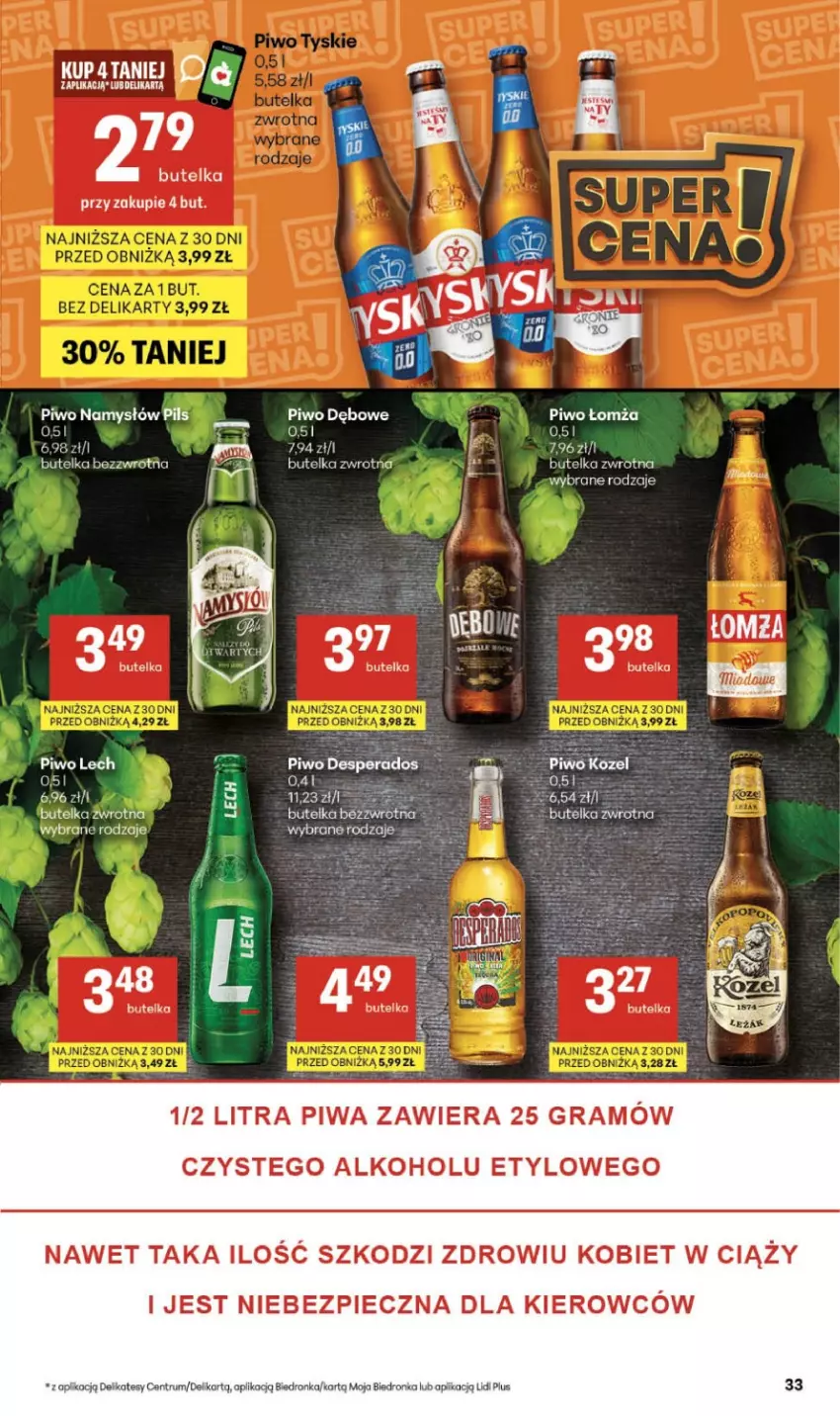 Gazetka promocyjna Delikatesy Centrum - Franczyza DC08 Czwartek - ważna 19.02 do 25.02.2026 - strona 33 - produkty: Desperados, Gra, Kozel, Namysłów, Piec, Piwa, Piwo, Rum