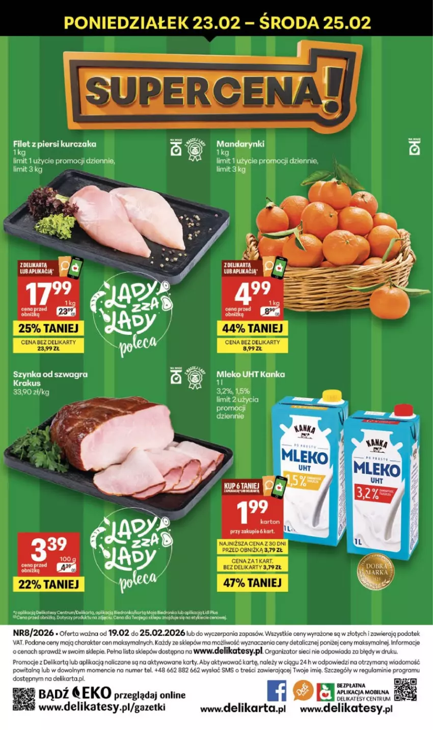 Gazetka promocyjna Delikatesy Centrum - Franczyza DC08 Czwartek - ważna 19.02 do 25.02.2026 - strona 40 - produkty: Filet z piersi kurczaka, Gra, Koc, Krakus, Kurczak, Mobil, Rum, Szynka