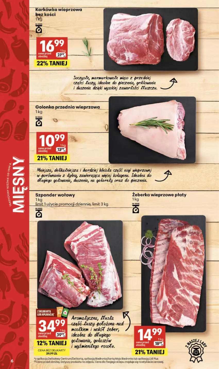 Gazetka promocyjna Delikatesy Centrum - Franczyza DC08 Czwartek - ważna 19.02 do 25.02.2026 - strona 6 - produkty: Grill, Karkówka wieprzowa, Kolagen, Mięso, Piec, Por, Rum, Sok, Szponder wołowy