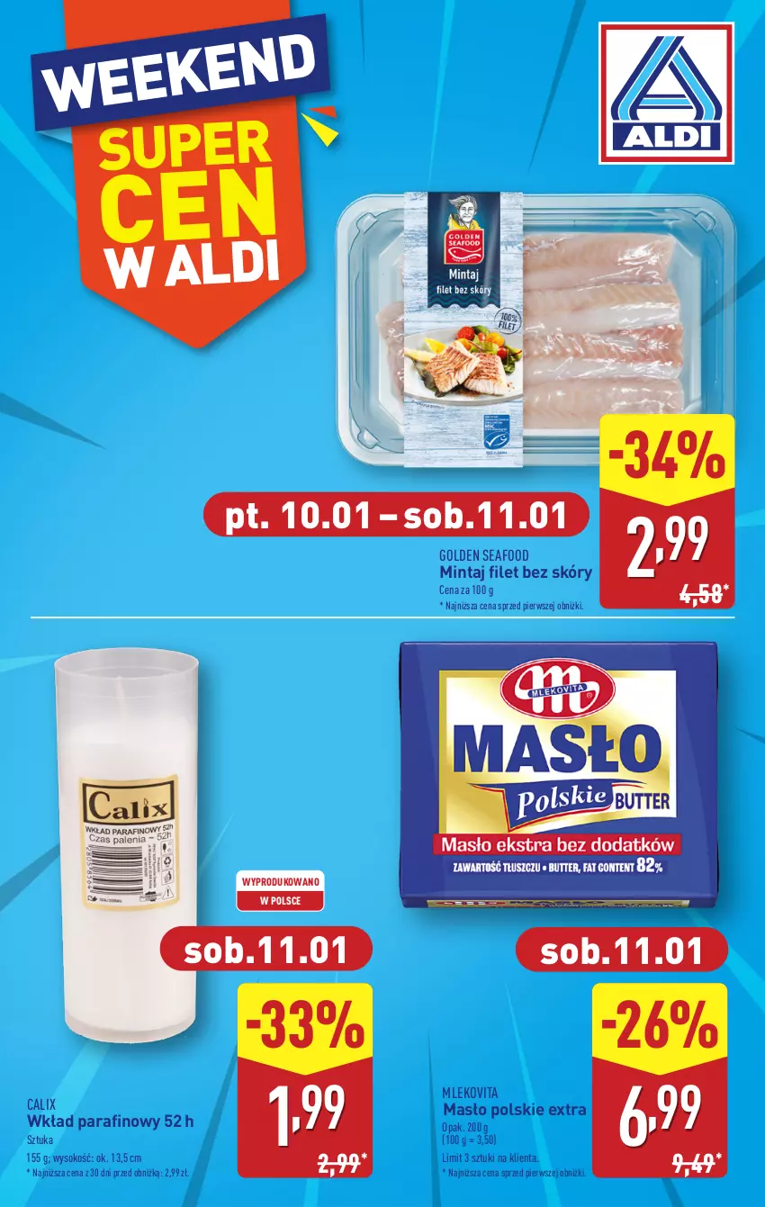 Gazetka promocyjna Aldi - Pełna oferta - ważna 07.01 do 11.01.2025 - strona 31 - produkty: Golden Seafood, Masło, Mintaj, Mleko, Mlekovita, Sok