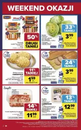 Gazetka promocyjna Carrefour - Gazetka Weekend okazji już od czwartku! - Gazetka - ważna od 14.02 do 14.02.2026 - strona 2 - produkty: Kurczak, Sos, Ser, Por, Sałata lodowa, Parówki, Sałat, Tarczyński, Chleb, Fa