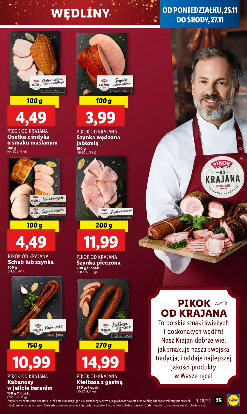 Gazetka promocyjna Lidl - GAZETKA - ważna 25.11 do 27.11.2024 - strona 27 - produkty: Kabanos, Kiełbasa, Piec, PIKOK, Szynka