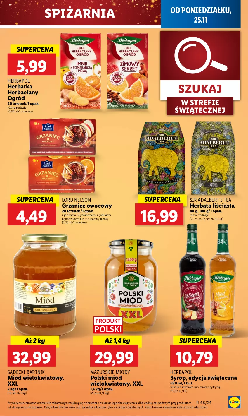 Gazetka promocyjna Lidl - GAZETKA - ważna 25.11 do 27.11.2024 - strona 55 - produkty: Herbapol, Herbata, Imbir, Miód, Ogród, Syrop, Torebka