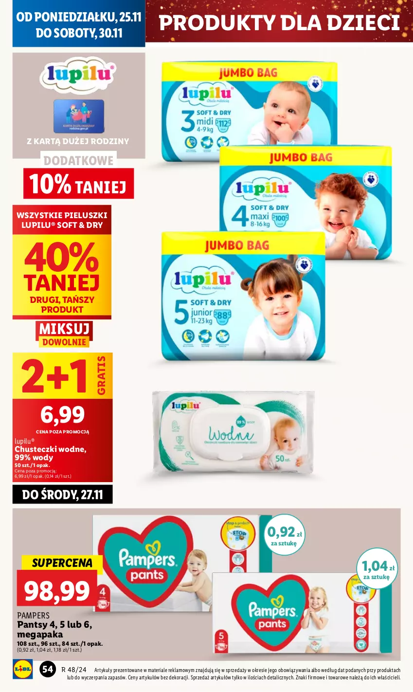 Gazetka promocyjna Lidl - GAZETKA - ważna 25.11 do 27.11.2024 - strona 58 - produkty: Chusteczki, Dzieci, Gra, Pampers