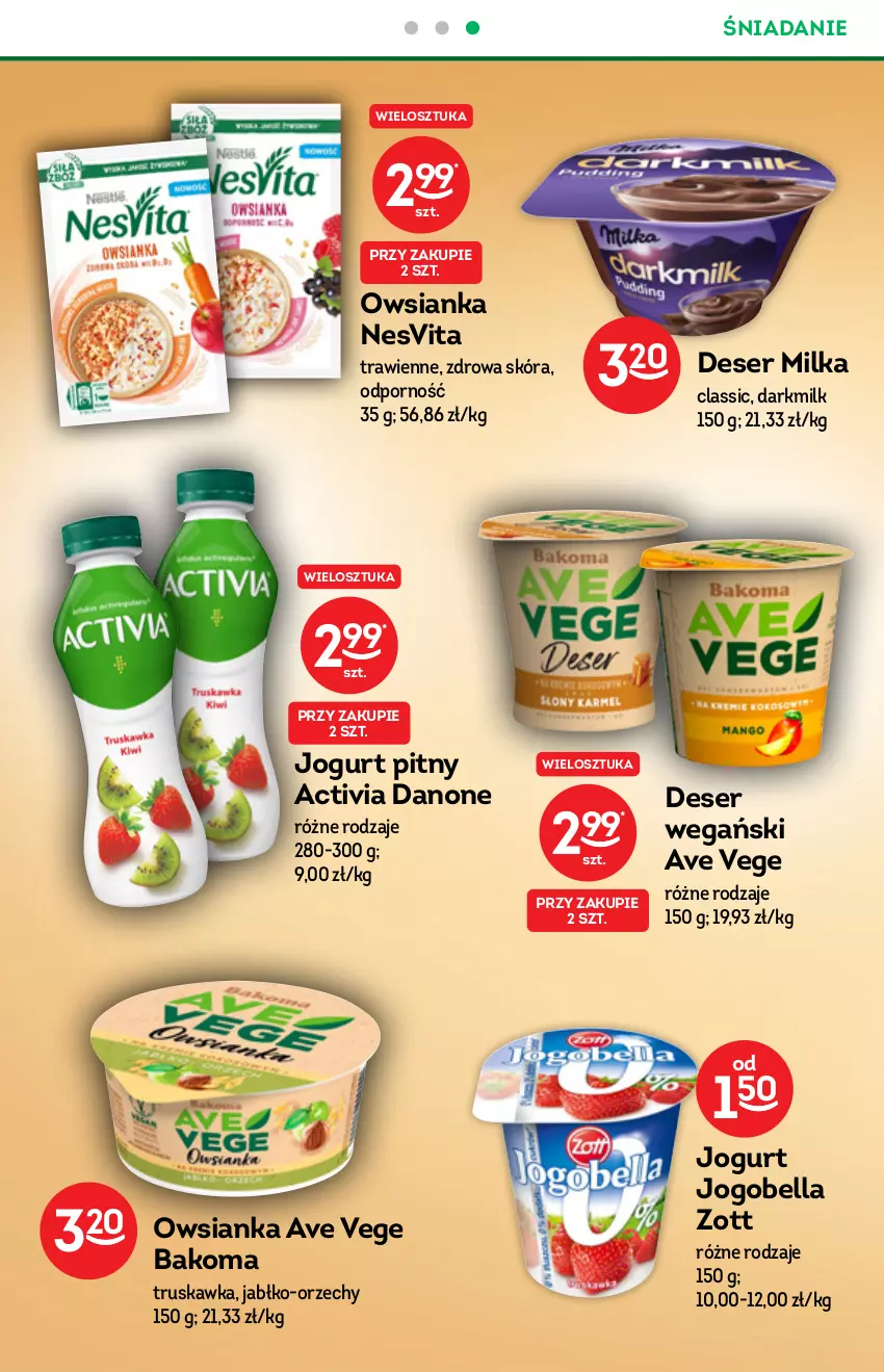 Gazetka promocyjna Żabka - ważna 13.10 do 19.10.2021 - strona 24 - produkty: Activia, Bakoma, Bell, Bella, Danone, Deser, Jogobella, Jogurt, Jogurt pitny, Milka, Owsianka, Por, Ser, Zott