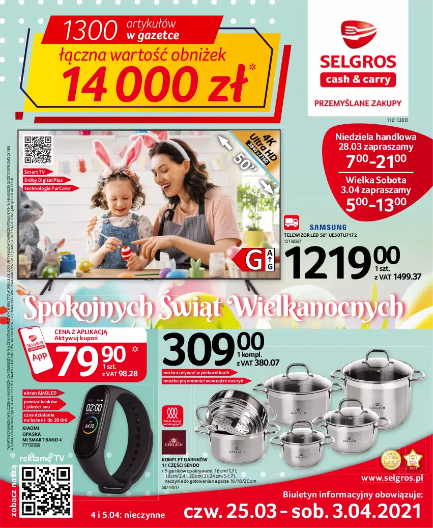 Gazetka promocyjna Selgros - Oferta przemysłowa - ważna 25.03 do 05.04.2021 - strona 1 - produkty: Amol, LG, Miarka, Opaska, Piekarnik, Pokrywa, Pur, Smart tv, Telewizor