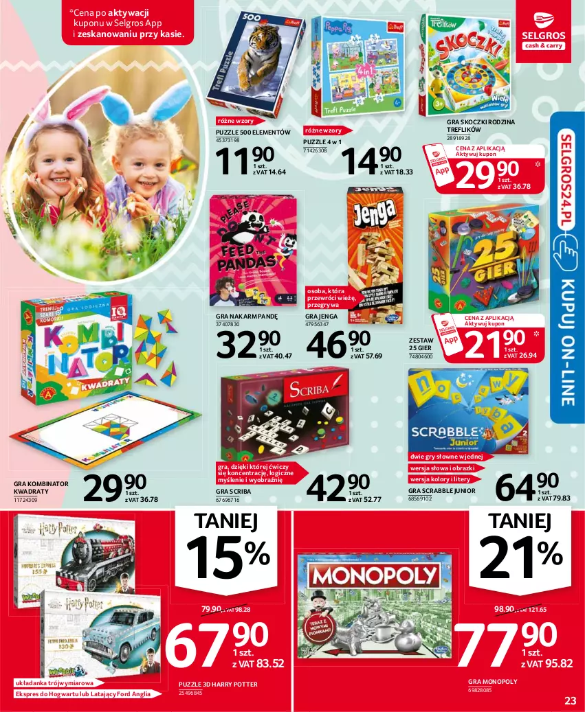 Gazetka promocyjna Selgros - Oferta przemysłowa - ważna 25.03 do 05.04.2021 - strona 23 - produkty: Gra, Gry, Harry Potter, Koc, LG, Monopoly, Obraz, Puzzle, Scrabble, Układanka