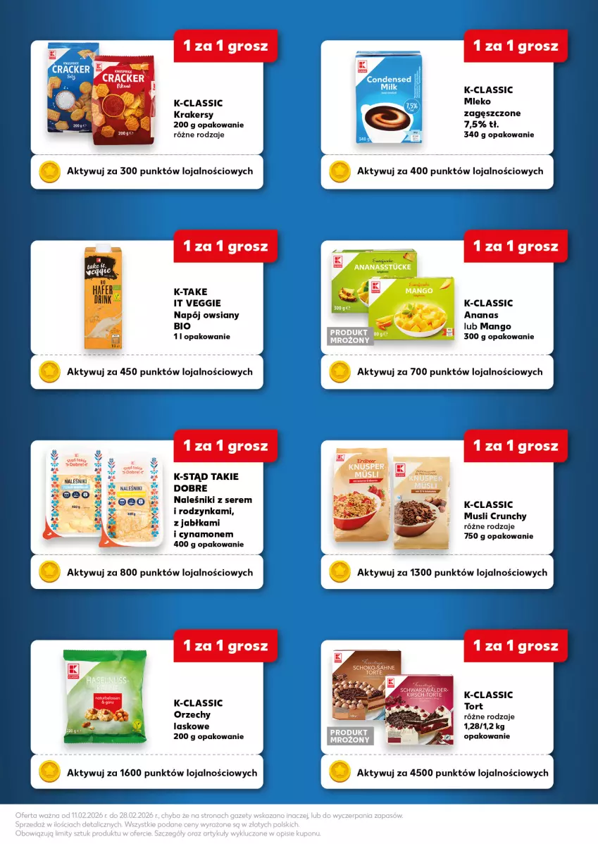 Gazetka promocyjna Kaufland - Kaufland - ważna 11.02 do 28.02.2026 - strona 3 - produkty: Ananas, Jabłka, Krakersy, Mango, Mleko, Mus, Naleśniki, Napój, Ser