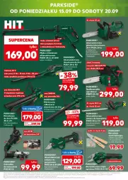 Gazetka promocyjna Kaufland - Kaufland - Gazetka - ważna od 17.09 do 17.09.2025 - strona 21 - produkty: Parkside, Akumulatorowa pilarka łańcuchowa, Odkurzacz, Top, Noż, Nożyce, Sekator, Dmuchawa do liści, Olej, Myjka ciśnieniowa, Akumulator