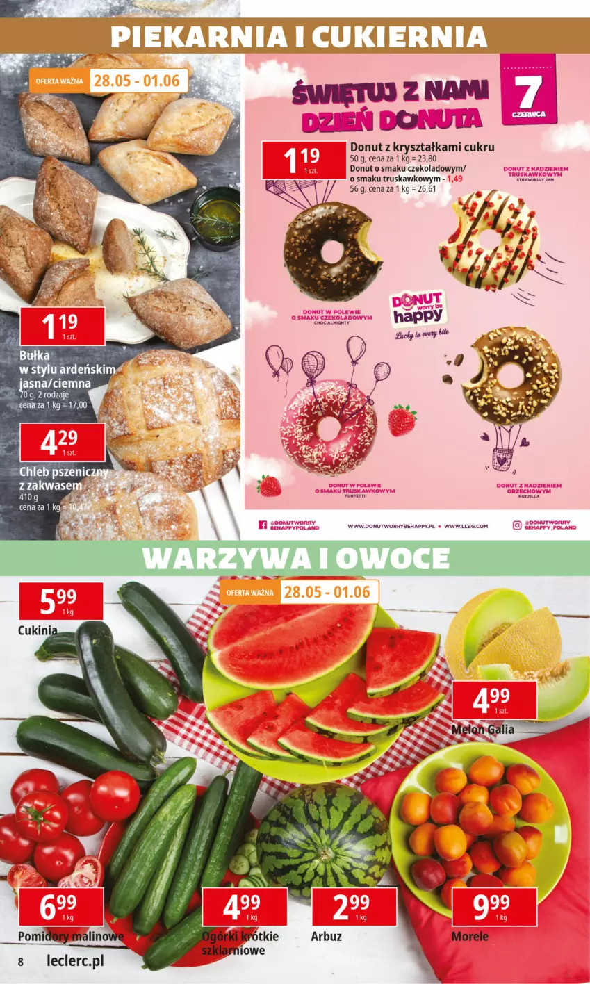 Gazetka promocyjna E Leclerc - ważna 28.05 do 05.06.2024 - strona 8 - produkty: Chleb, Donut, Gala, Ser, Warzywa