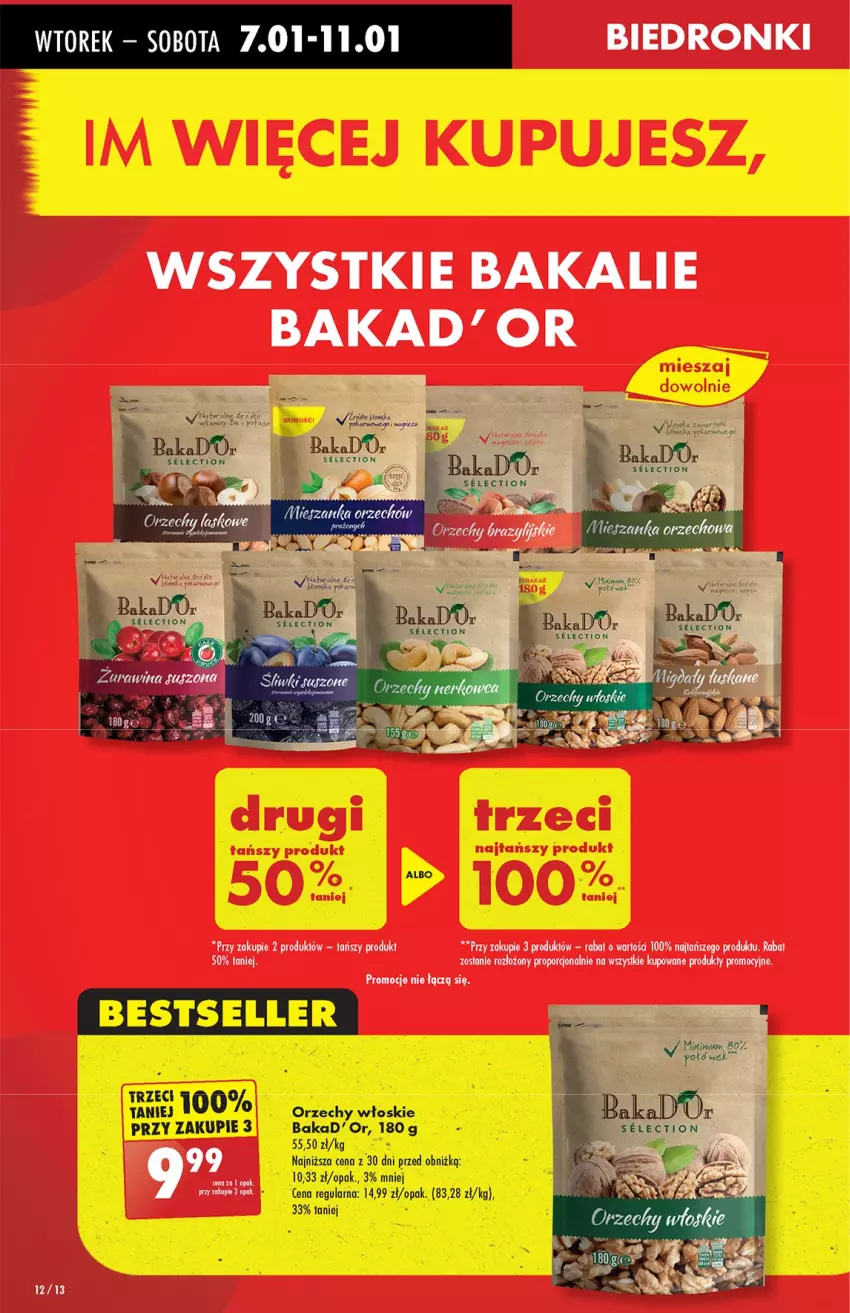 Gazetka promocyjna Biedronka - Od Wtorku - ważna 07.01 do 11.01.2025 - strona 12 - produkty: Orzechy włoskie, Por, Tusz