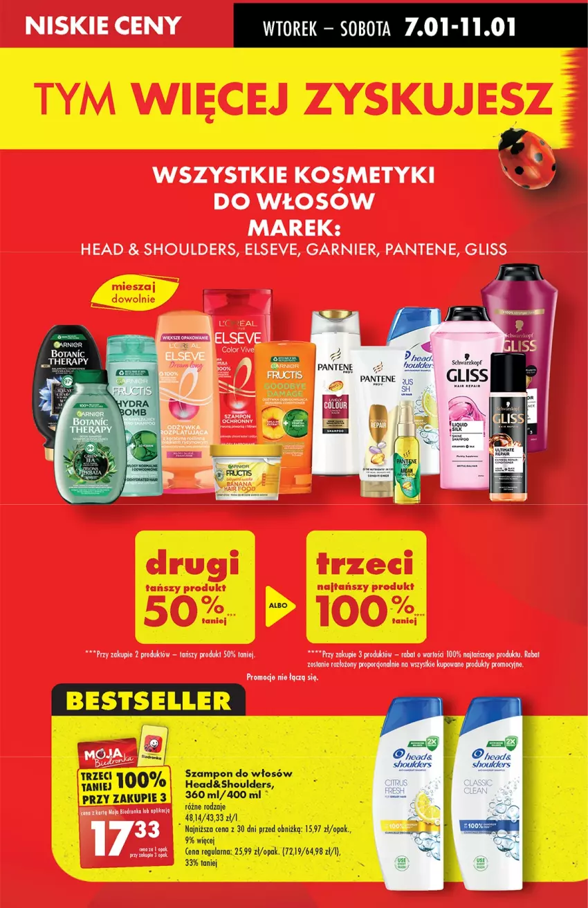 Gazetka promocyjna Biedronka - Od Wtorku - ważna 07.01 do 11.01.2025 - strona 21 - produkty: Elseve, EPEE, Garnier, Pantene, Szampon