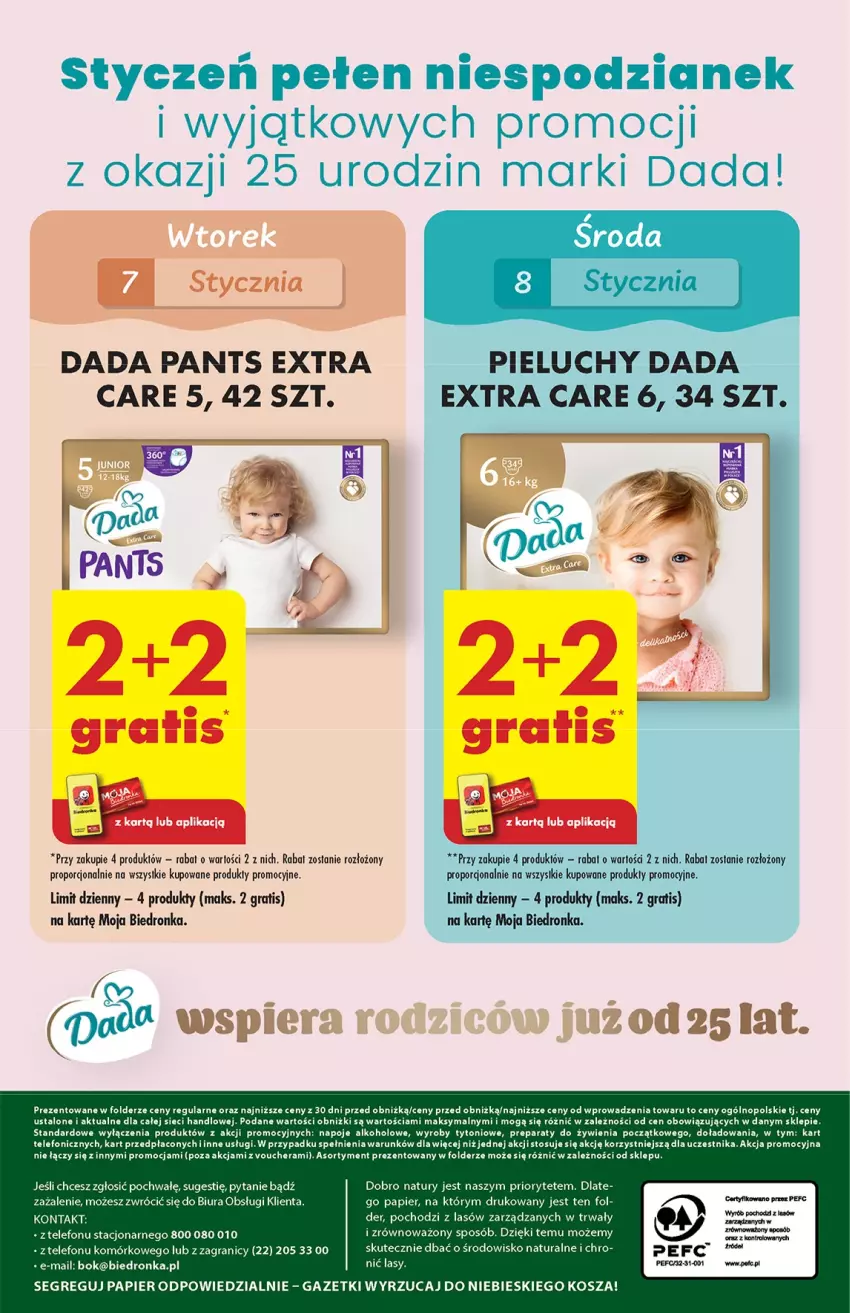 Gazetka promocyjna Biedronka - Od Wtorku - ważna 07.01 do 11.01.2025 - strona 64 - produkty: Dada, Gra, Kosz, Napoje, Papier, Pieluchy, Por, Telefon