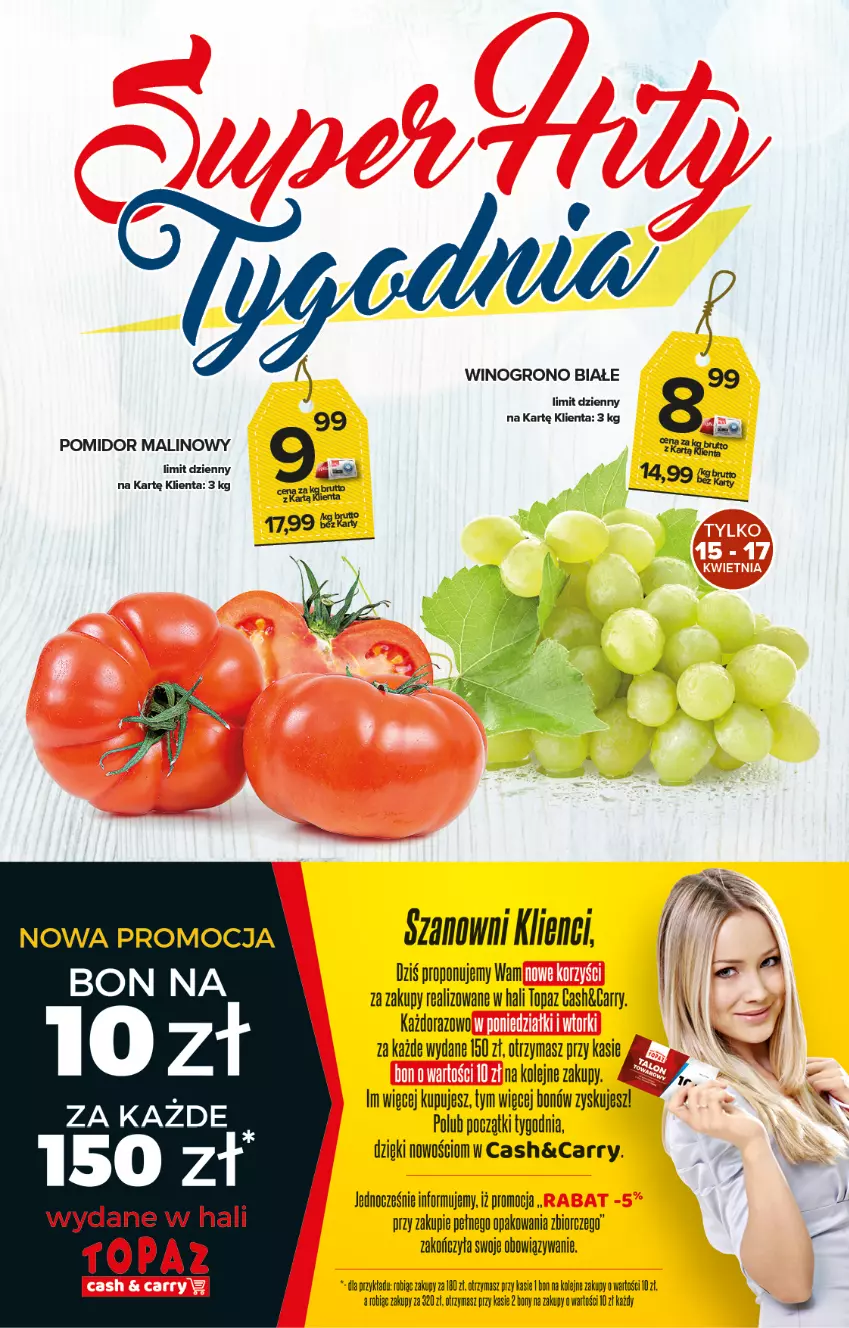 Gazetka promocyjna Topaz - Gazetka - ważna 15.04 do 21.04.2021 - strona 2 - produkty: Olej, Pomidor malinowy, Top, Wino