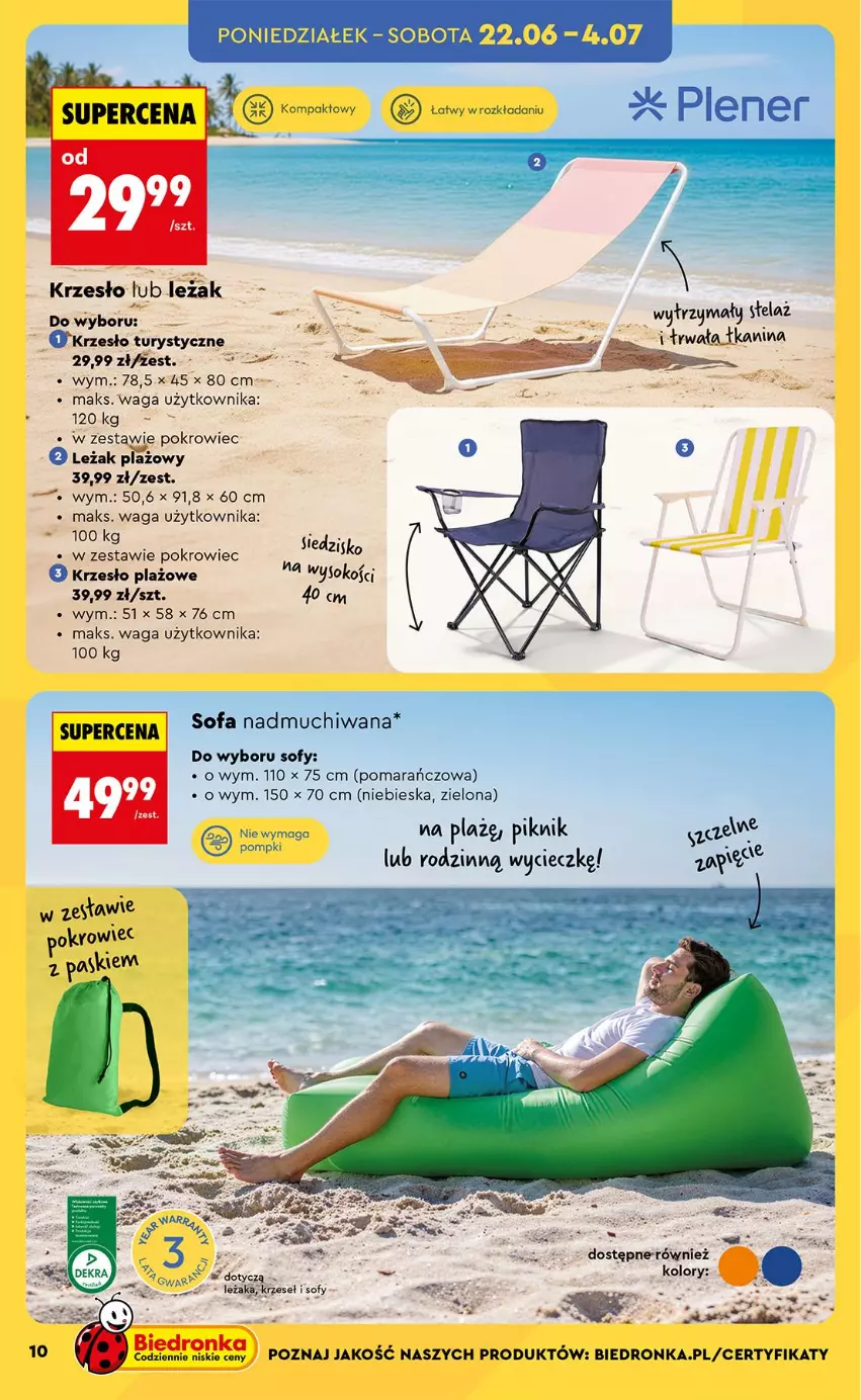 Gazetka promocyjna Biedronka - Okazje Tygodnia - ważna 20.06 do 04.07.2026 - strona 12 - produkty: Fa, Krzesło, Pokrowiec, Sofa, Sok, Waga