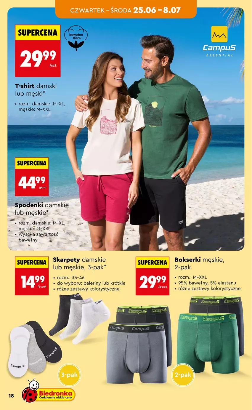 Gazetka promocyjna Biedronka - Okazje Tygodnia - ważna 20.06 do 04.07.2026 - strona 20 - produkty: Baleriny, Bokserki, Karp, Ser, Sok, T-shirt