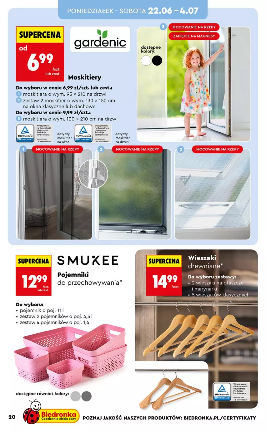 Gazetka promocyjna Biedronka - Okazje Tygodnia - ważna 20.06 do 04.07.2026 - strona 22 - produkty: Drzwi, Pojemnik, Wieszak