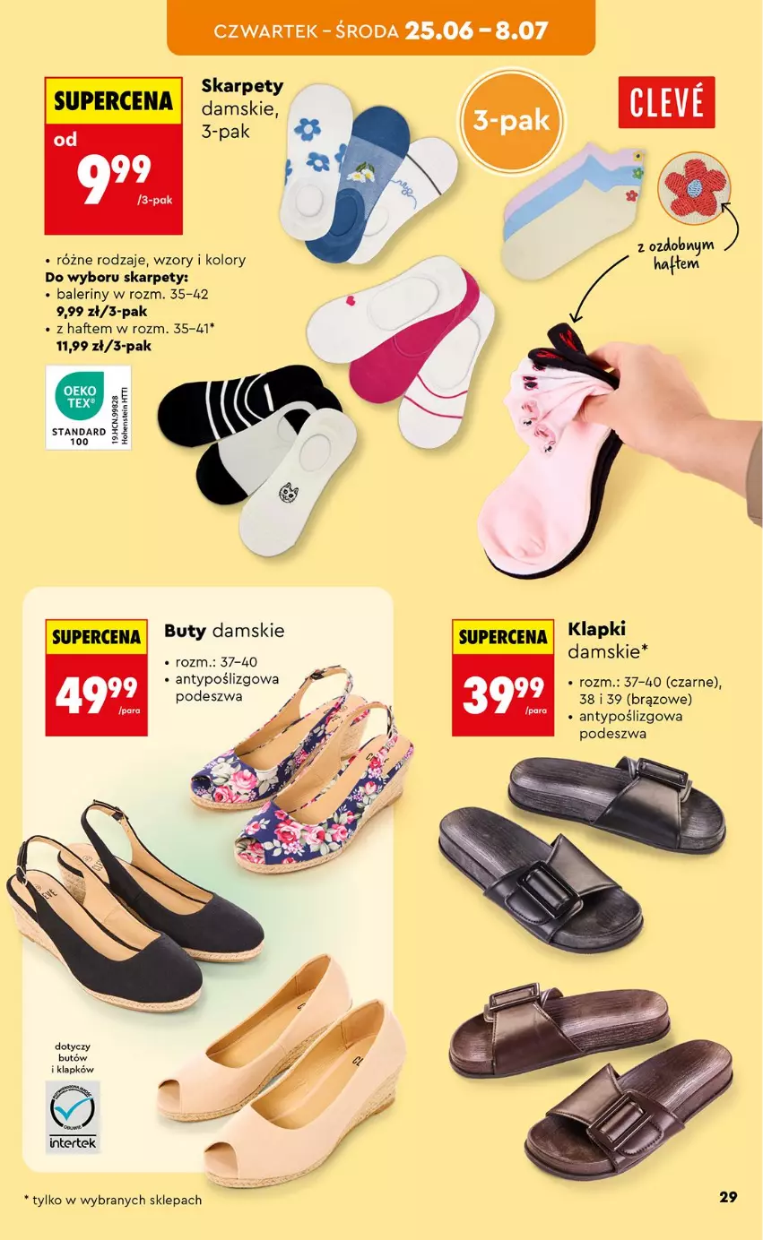 Gazetka promocyjna Biedronka - Okazje Tygodnia - ważna 20.06 do 04.07.2026 - strona 31 - produkty: Baleriny, Buty, Karp, Klapki
