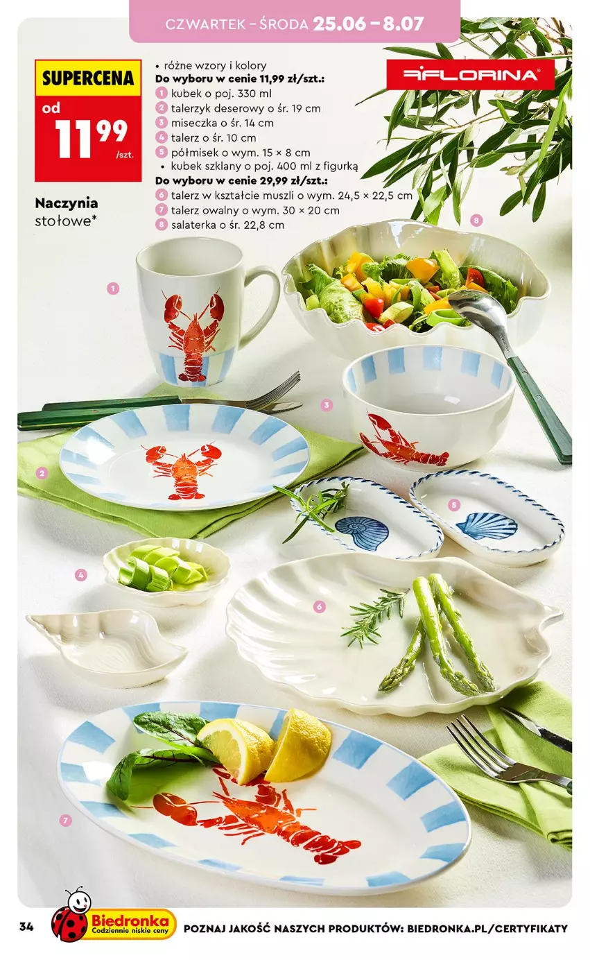 Gazetka promocyjna Biedronka - Okazje Tygodnia - ważna 20.06 do 04.07.2026 - strona 36 - produkty: Deser, Kubek, Miseczka, Mus, Salaterka, Ser, Talerz, Talerzyk