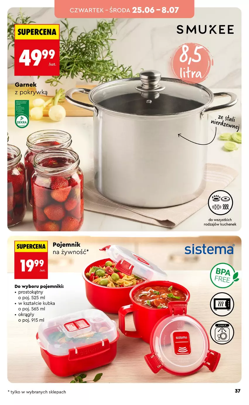 Gazetka promocyjna Biedronka - Okazje Tygodnia - ważna 20.06 do 04.07.2026 - strona 39 - produkty: Garnek, Pojemnik