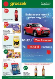 Gazetka promocyjna Groszek - Gazetka - Gazetka - ważna od 14.12 do 14.12.2021 - strona 1 - produkty: Piwa, Piwo, Majonez, Gra, Winiary, Coca-Cola, Matjas, Mleczko, Czekolada, Napój, Milka, Nimm2, Lisner
