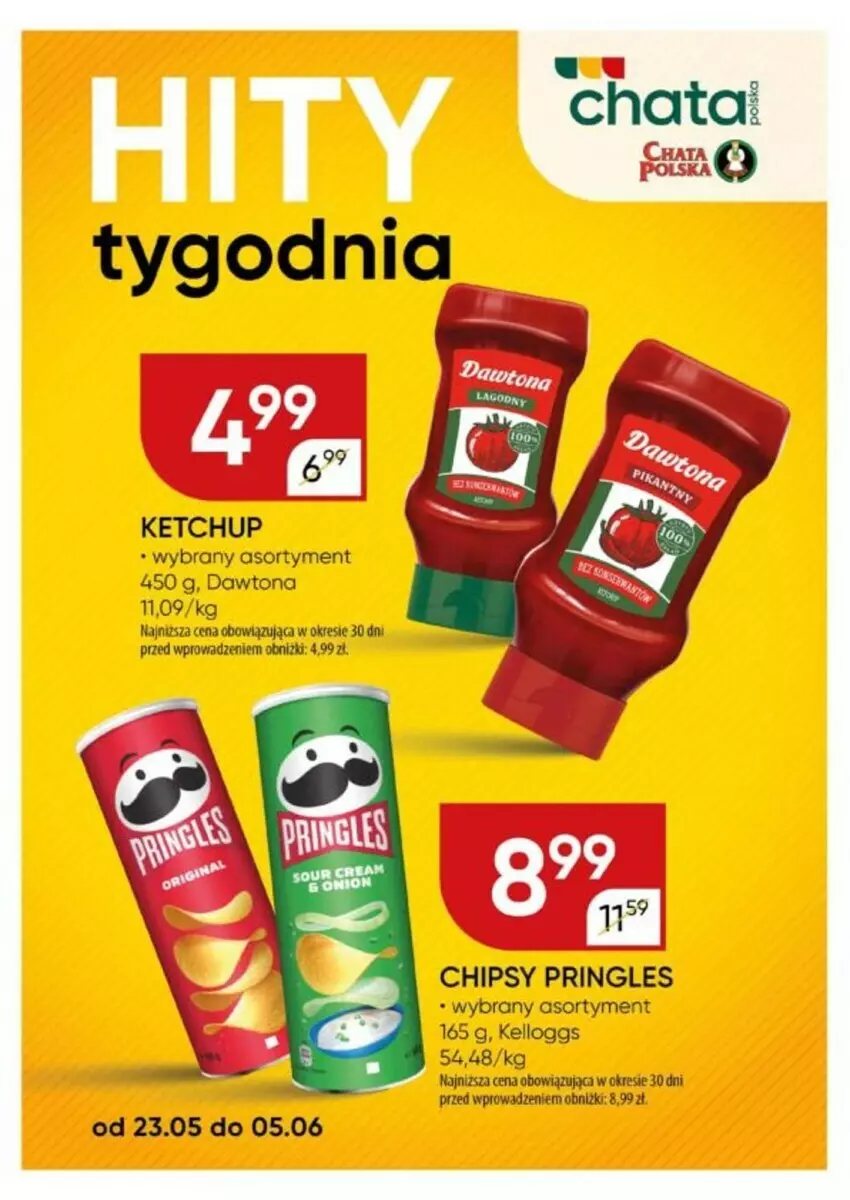 Gazetka promocyjna Chata Polska - ważna 06.06 do 12.06.2024 - strona 8 - produkty: Chipsy, Dawtona, Ketchup, Pringles