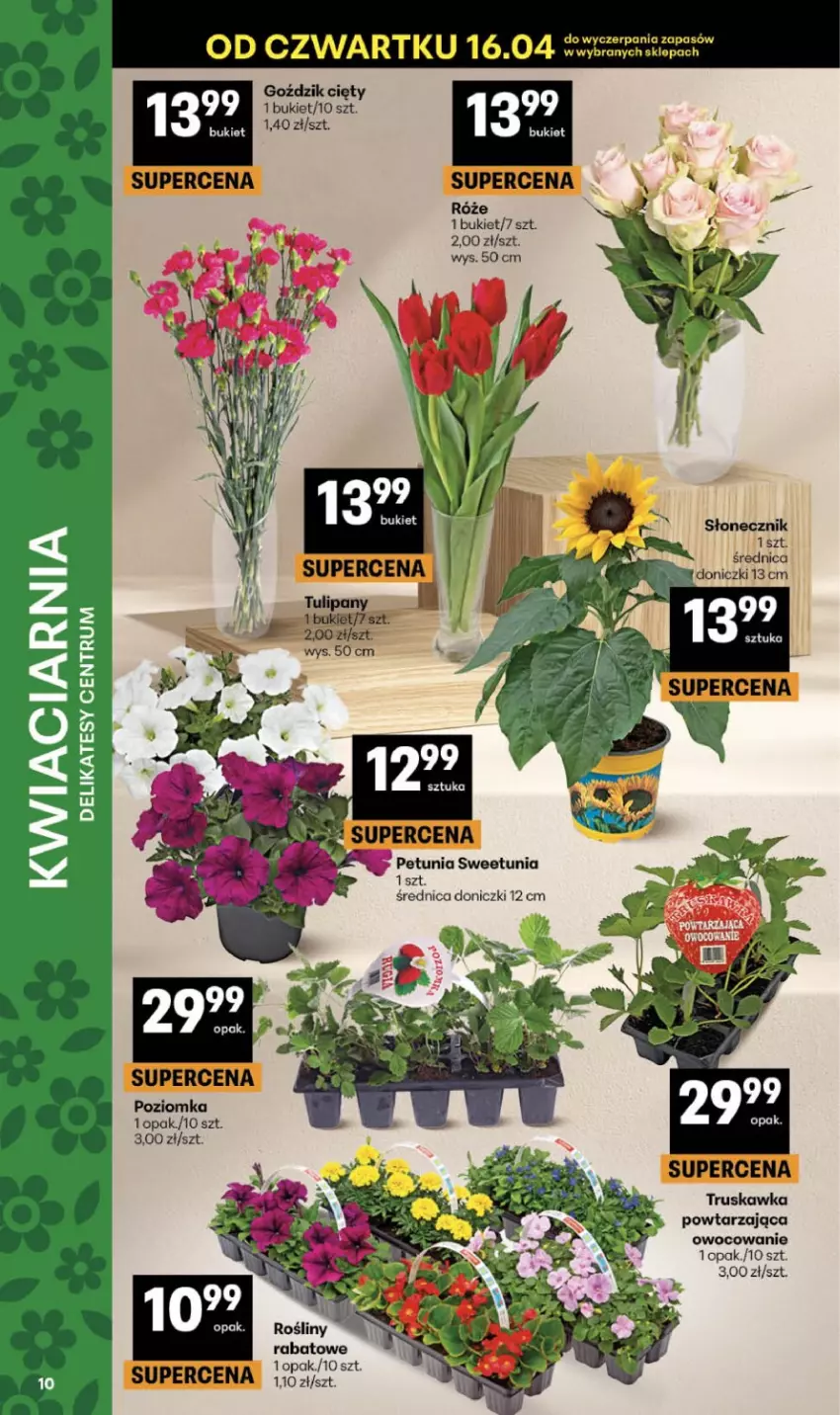 Gazetka promocyjna Delikatesy Centrum - Franczyza DC16 Czwartek - ważna 16.04 do 22.04.2026 - strona 10 - produkty: Bukiet, Top, Tulipan