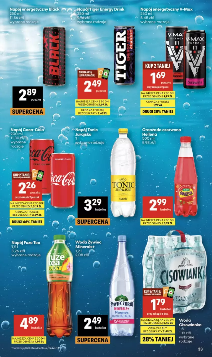 Gazetka promocyjna Delikatesy Centrum - Franczyza DC16 Czwartek - ważna 16.04 do 22.04.2026 - strona 33 - produkty: Cisowianka, Gin