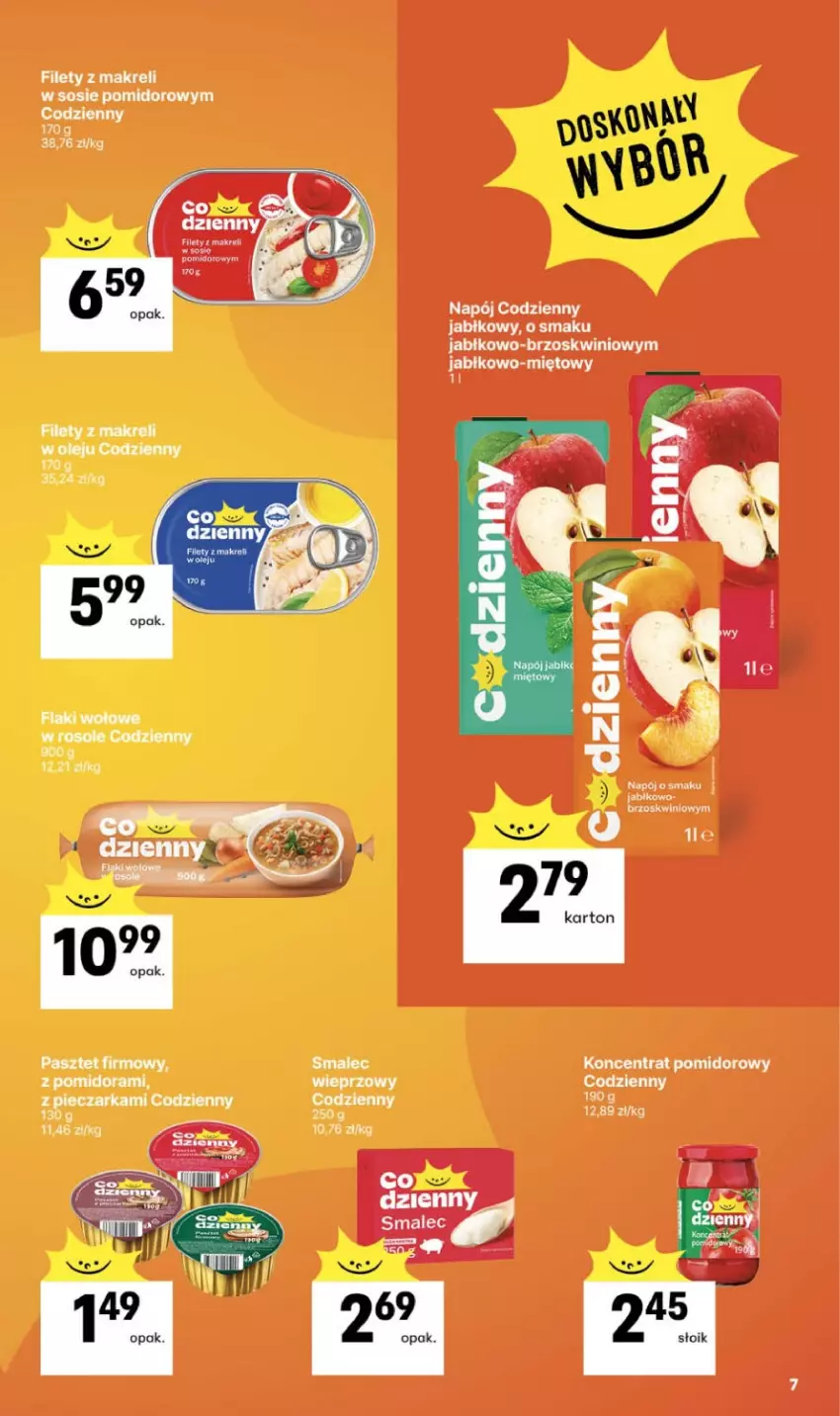 Gazetka promocyjna Delikatesy Centrum - Franczyza DC16 Czwartek - ważna 16.04 do 22.04.2026 - strona 7 - produkty: Koncentrat pomidorowy, Napój, Olej, Pasztet, Smalec, Sos